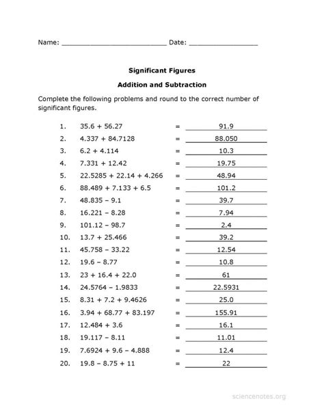 Https://techalive.net/worksheet/calculations Using Significant Figures Worksheet Answers