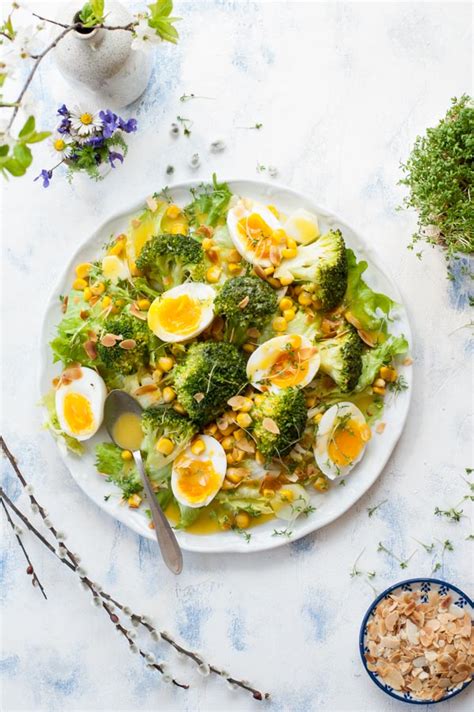 Apply your honey mustard dressing (more on that in a sec) and stir. Broccoli egg salad with corn and honey mustard dressing ...