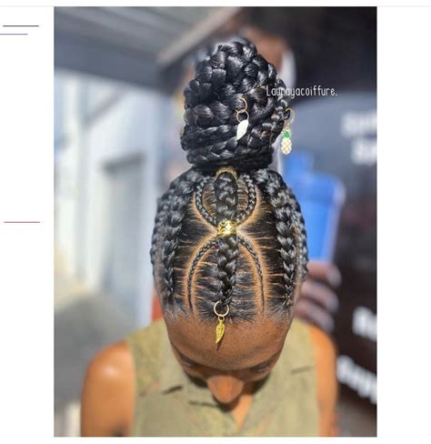 Ghana weaving the braiding of the hair or the twisting of the hair. Ponytail Braids Corn rolls in 2020 | Jumbo braiding hair ...