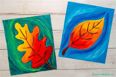 Beautiful Autumn Leaf Painting Idea For Kids Projects With Kids