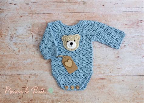 Crochet Baby Onesie Pattern The Little Logan Romper Maisie And Ruth