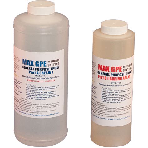 Max Gpe Clear 48 Oz Epoxy Resin Low Cost Slow Set All Purpose The