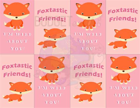 Free Printable Fox Valentines Img Lollygag