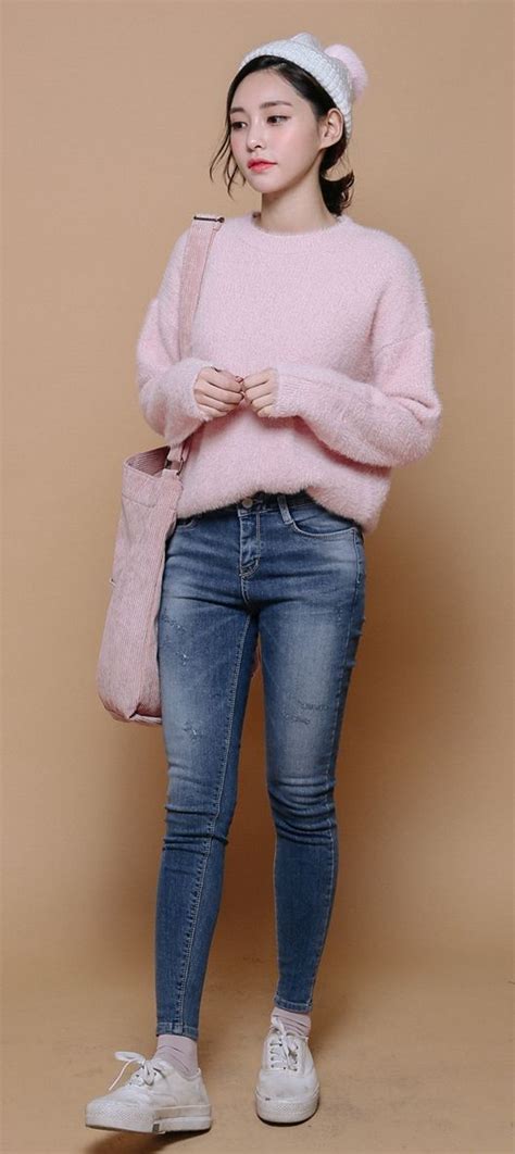 finest asian fashion store korean fashion fuzzy comfy outfit pink cute pretty feminine korean