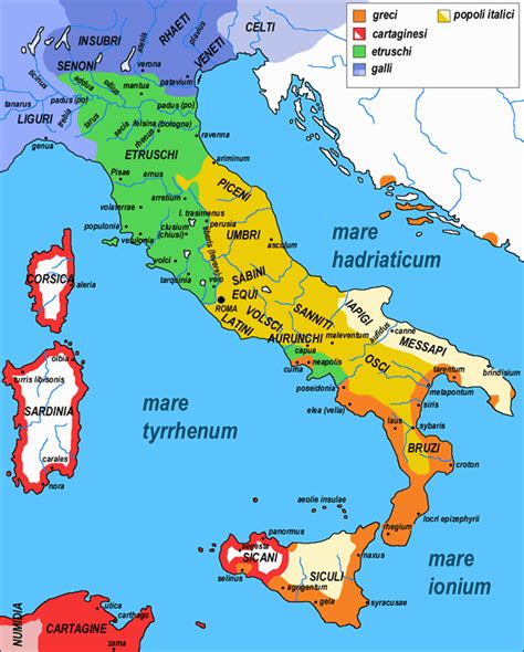 Conquiste In Italia E Popoli Italici Storia Geografia