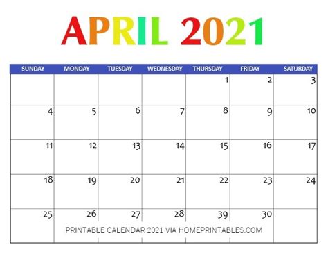 Printable Calendar 2021 To Instantly Download For Free