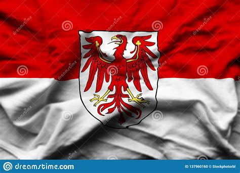Brandenburg Germany Realistic Flag Illustration. Stock Illustration ...