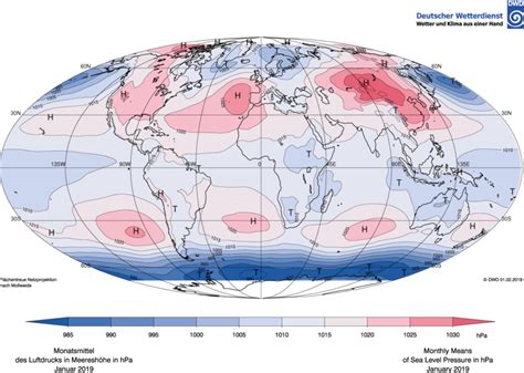 Global Barometric Pressure Map