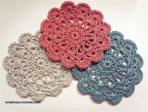 Kristinescrochets Easy Crochet Coaster Pattern