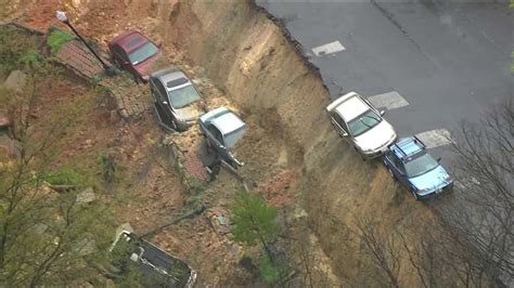 Video Massive Sinkhole Landslide Swallows Cars In Baltimore Kfor