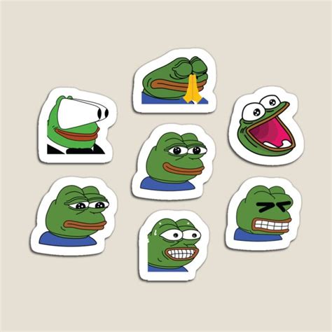 Pepe Twitch Emotes Pack 3 Magnet For Sale By Olddannybrown Redbubble