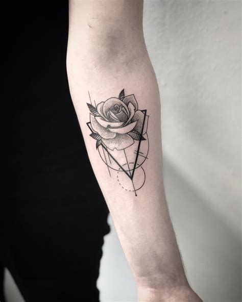geometric-triangle-with-rose-tattoo-triangle-tattoo-with