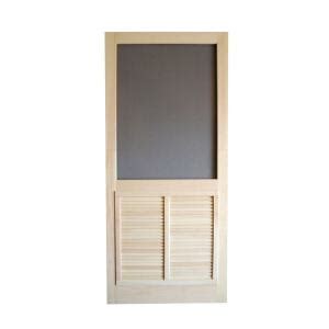 Our lifetime, solid wood screen & storm doors provide a beautiful way to be practical all year long! Screen Tight 36 in. x 80 in. Ponderosa Wood Unfinished ...