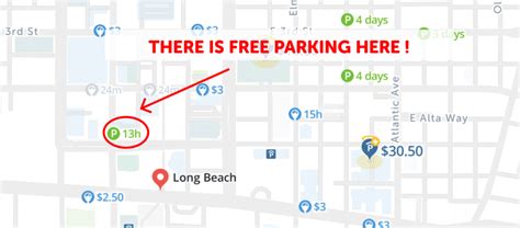 2024 Map Of Free Parking In Long Beach Spotang