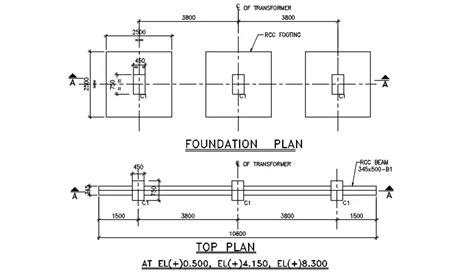 Foundation Plan Detail Drawing Is Given In This File Download This 2d