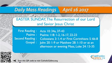 Daily Mass Readings April Sunday Catholic Gallery