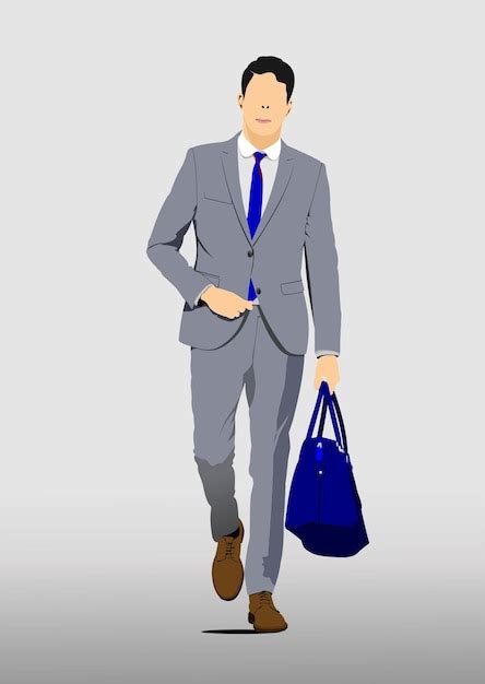 Premium Vector Handsome Men Businessman Vector Illustration