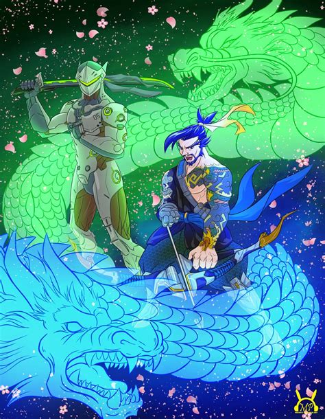 Dragons Of Overwatch Hanzo And Genji Overwatch Hanzo Genji Dragon