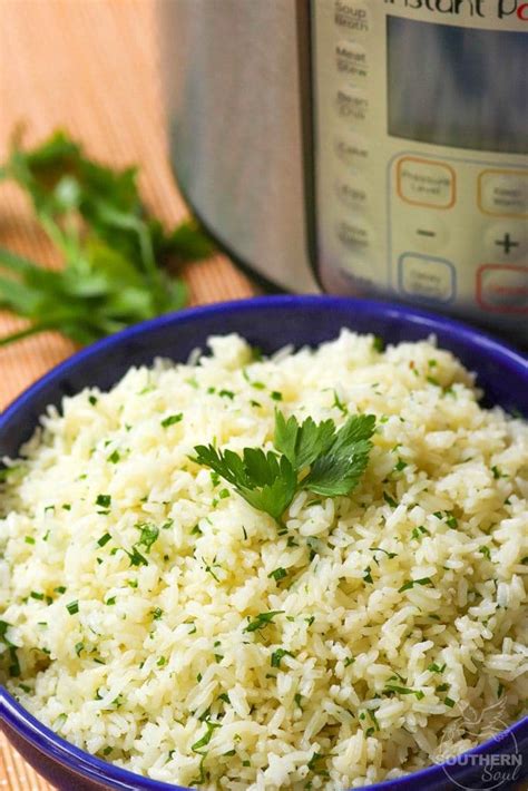 Instant Pot Garlic And Herb Rice A Southern Soul