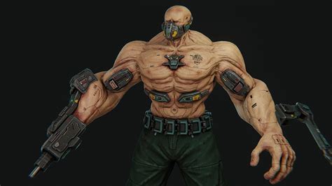 3d Model Cyberpunk Berserk Gang Character Vr Ar Low Poly Cgtrader