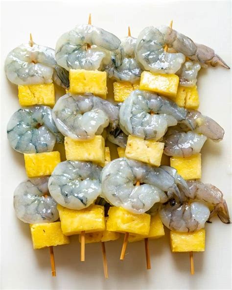Grilled Pineapple Shrimp Skewers With Coconut Dip Healthy Fitness Meals