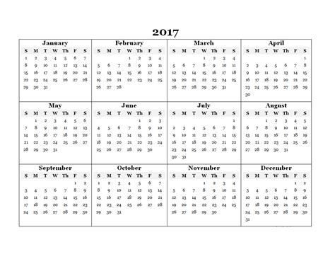 2017 Calendar Printable - Dr. Odd