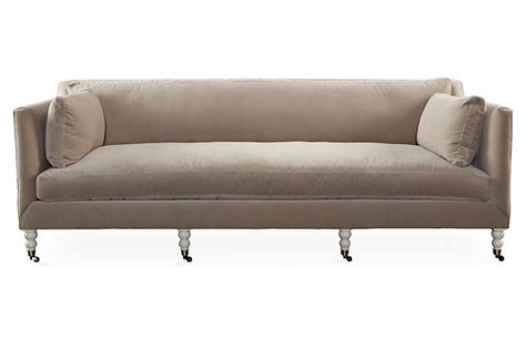 A velvety cover in taupe, soft cushions, flexible cushions and plenty of space. Madeline 90" Sofa, Taupe Velvet - Sofas & Sectionals ...