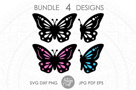 Butterfly Cutout Svg Pdf Dxf Butterfly Svg Template Digital Download