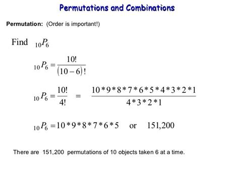 Permutations & Combinations