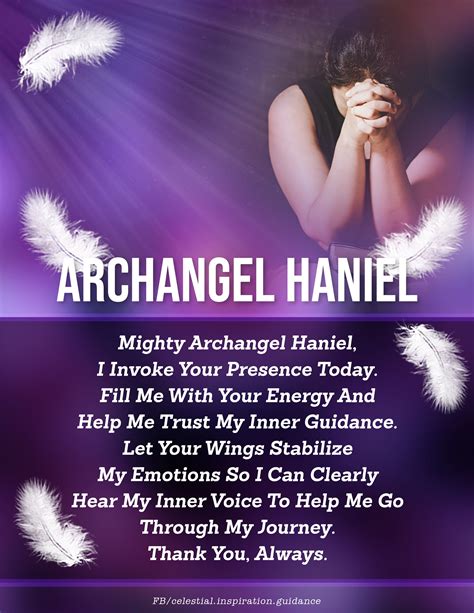 Archangel Haniel Prayer In 2021 Archangel Haniel Archangels