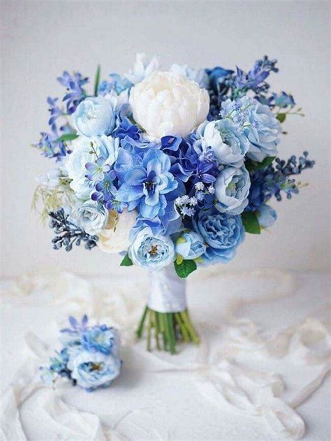 Blue Wedding Flowers Bouquet Peony Wedding Wedding Flower