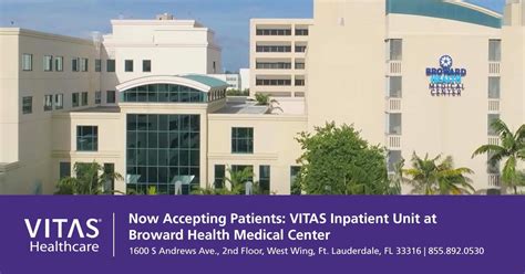 Vitas Announces Inpatient Hospice Unit At Broward Health Medical Center