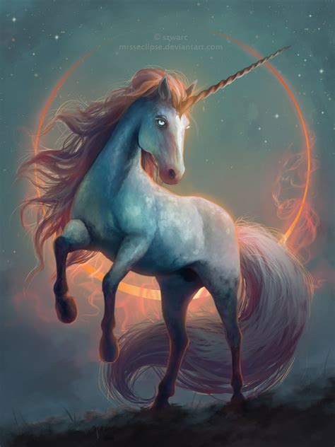 Unicorn By Mrsseclipse Unicorn Fantasy Unicorn Drawing Mythical