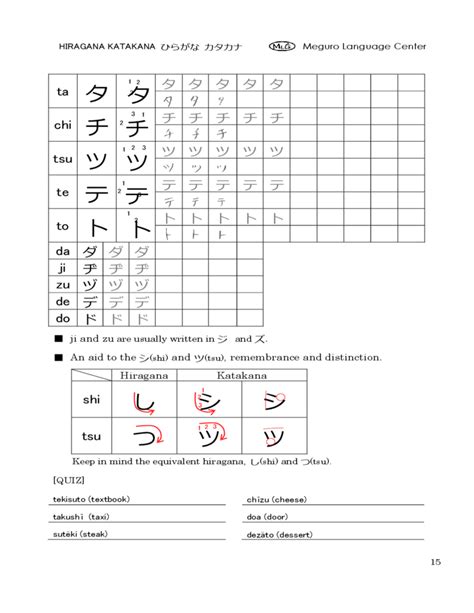 Hiragana And Katakana Practice Sheets