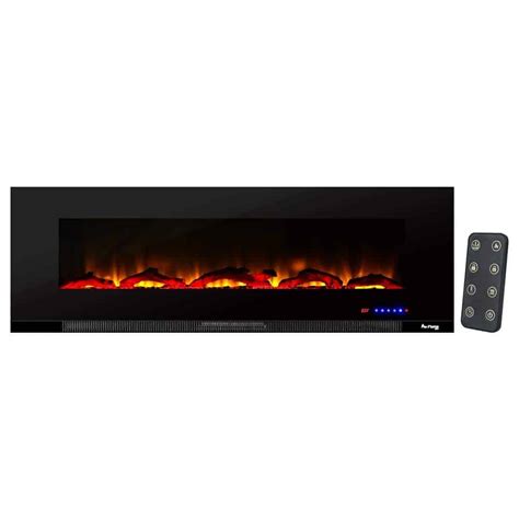 60 Ultra Slim Led Wall Mount Electric Fireplace W 9 Color Ambiance