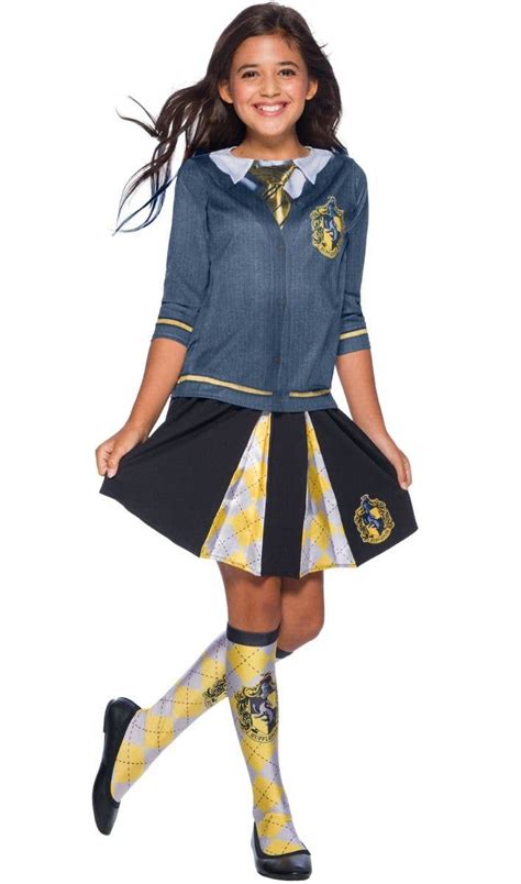 Hufflepuff Girls Costume Shirt Kids Harry Potter Costume Top