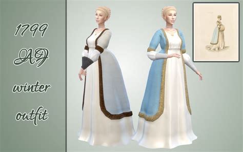1799 Af Winter Outfit Vintage Simstress On Patreon Sims 4 Mods