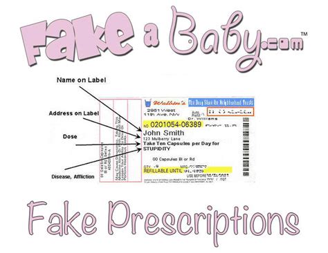 32 real amp fake prescription templates printable templates. Fake Medicine Prank - FakeaBaby.com