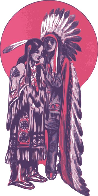 Native American Couple Vector For Free Download Freeimages
