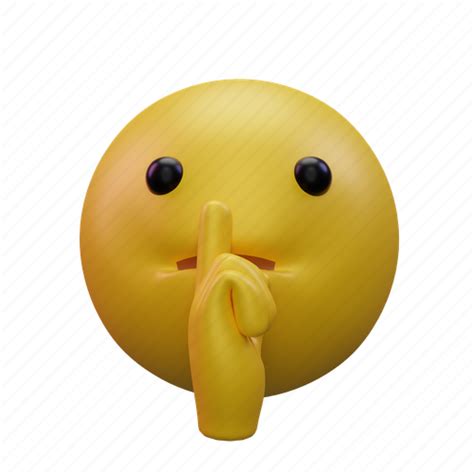 Shushing Face Emoji 3d Illustration Download On Iconfinder