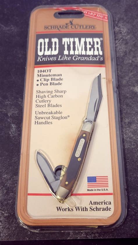 Schrade Old Timer Knife Made In Usa Ot Minuteman Vintage Nos Ebay