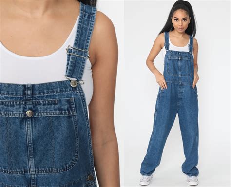 Bib Overalls 90s Denim Pants Lee Overalls Dungarees Long Jean Overall