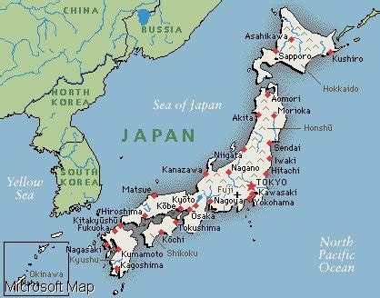 Imagining the people of feudal japan. Map of Japan