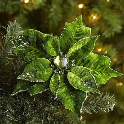 596 transparent png illustrations and cipart matching christmas poinsettia. Velvet Poinsettia Clip Ornament - Green | Christmas ...