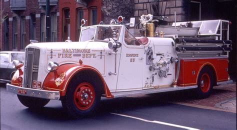 Baltimore Md Engine 25 Was This 1947 Ward Lafrance 750 Gpm Pumper