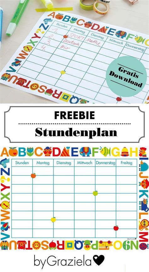 Periodensystem zum ausdrucken download kostenlos. Freebie: Stundenplan zum Ausdrucken kostenlos ...