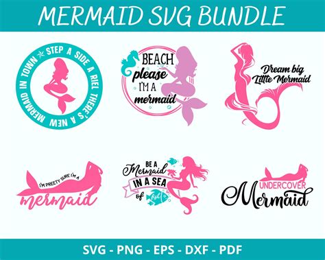 Mermaid Svg Cut File Silhouette Cut File Svg File Mermaid Etsy
