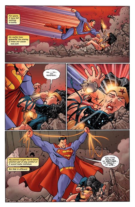 Superman Beating Wonder Woman Senseless Comics Comic Book Cover