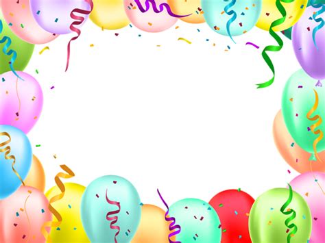 Birthday Border With Balloons Transparent Image Gallery Yopriceville