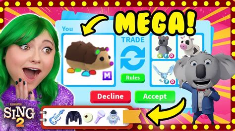 Trading My Mega Hedgehog Exploring Adopt Mes Sing 2 Update